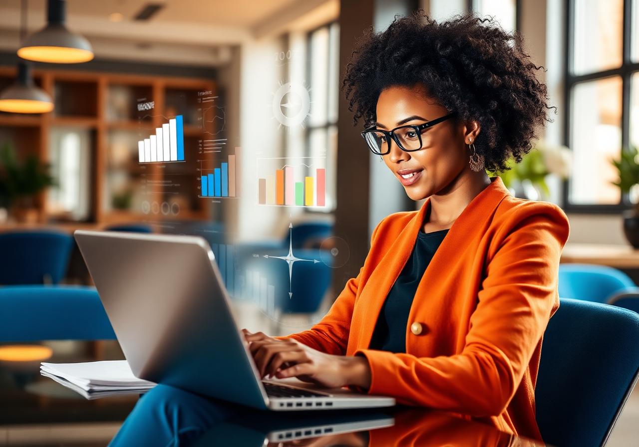 Person taking an online career assessment